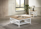 Orleans Furniture - Coaster - Hollis 2-piece Square Coffee and End Table Set White - 708098-S2